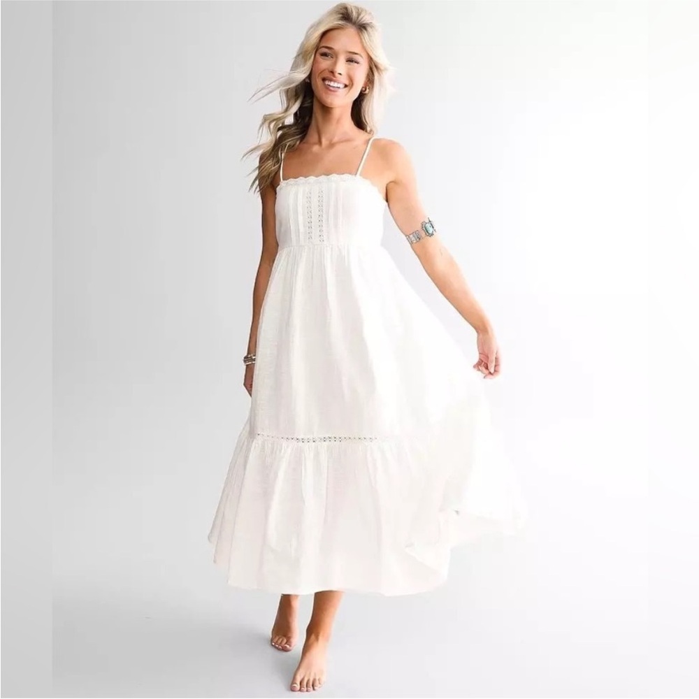 Billabong x Wrangler Peachy Keen Coastal Country White Midi Dress - Picture 2 of 8